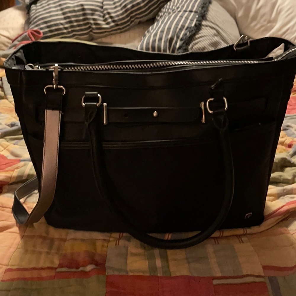 14 long by 12 high briefcase/tote black
